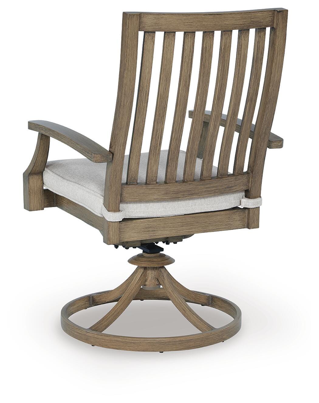 Rainier Brown/Beige Ranch Outdoor Dining Table and 6 Chairs