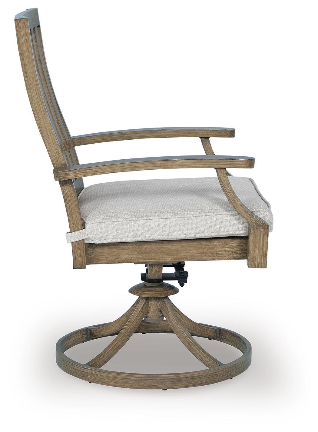 Rainier Brown/Beige Ranch Outdoor Dining Table and 6 Chairs