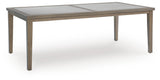 Rainier Brown/Beige Ranch Outdoor Dining Table and 6 Chairs