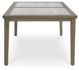 Top view of Rainier Ranch Outdoor Dining Table highlighting stone surface