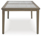 Rainier Brown/Beige Ranch Outdoor Dining Table and 6 Chairs
