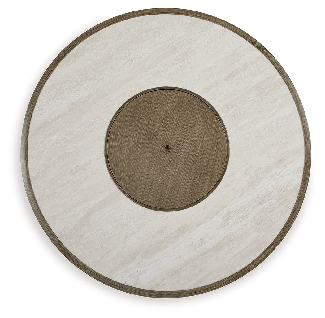 Top view of sintered stone tabletop