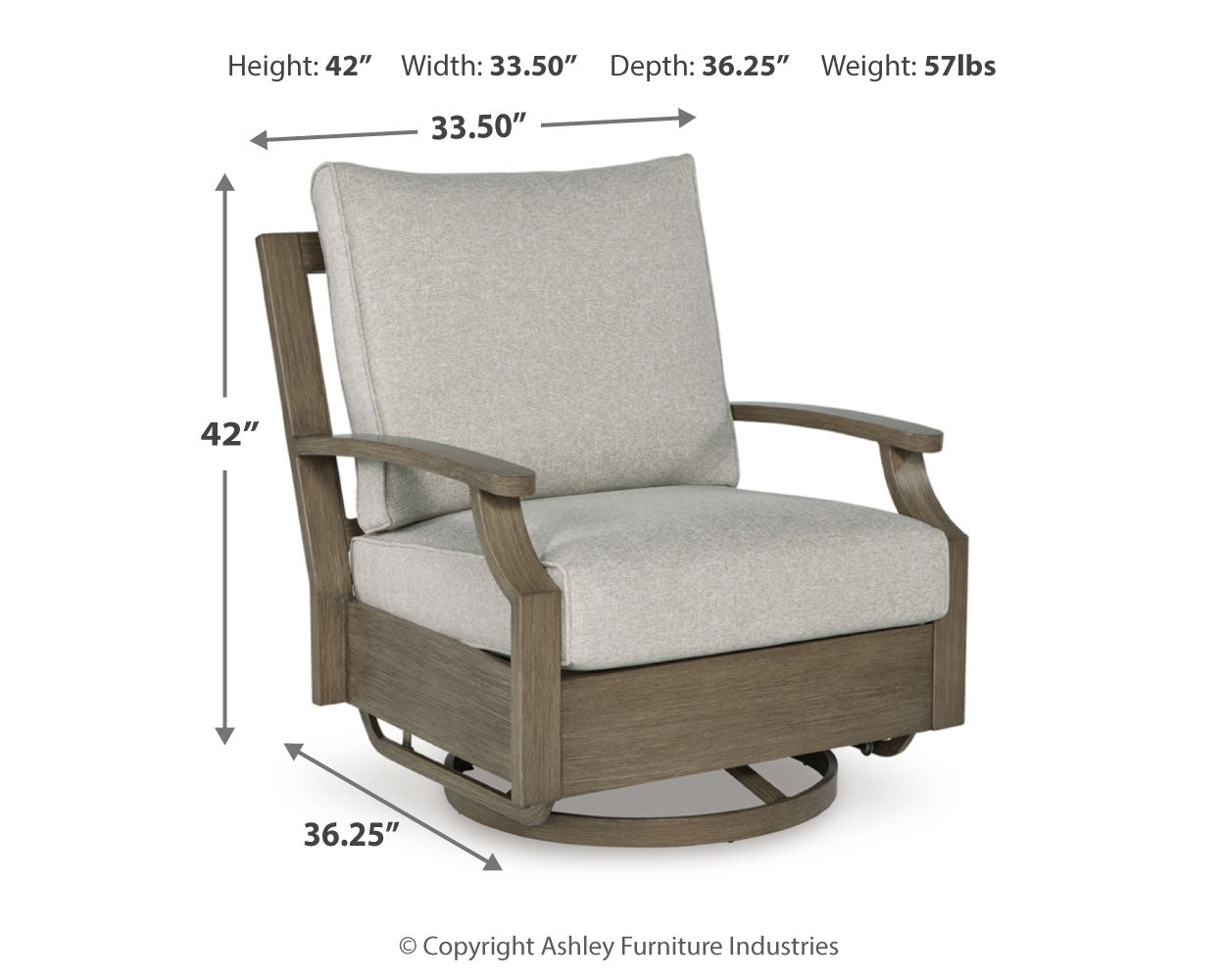 Rainier Ranch furniture dimension diagram