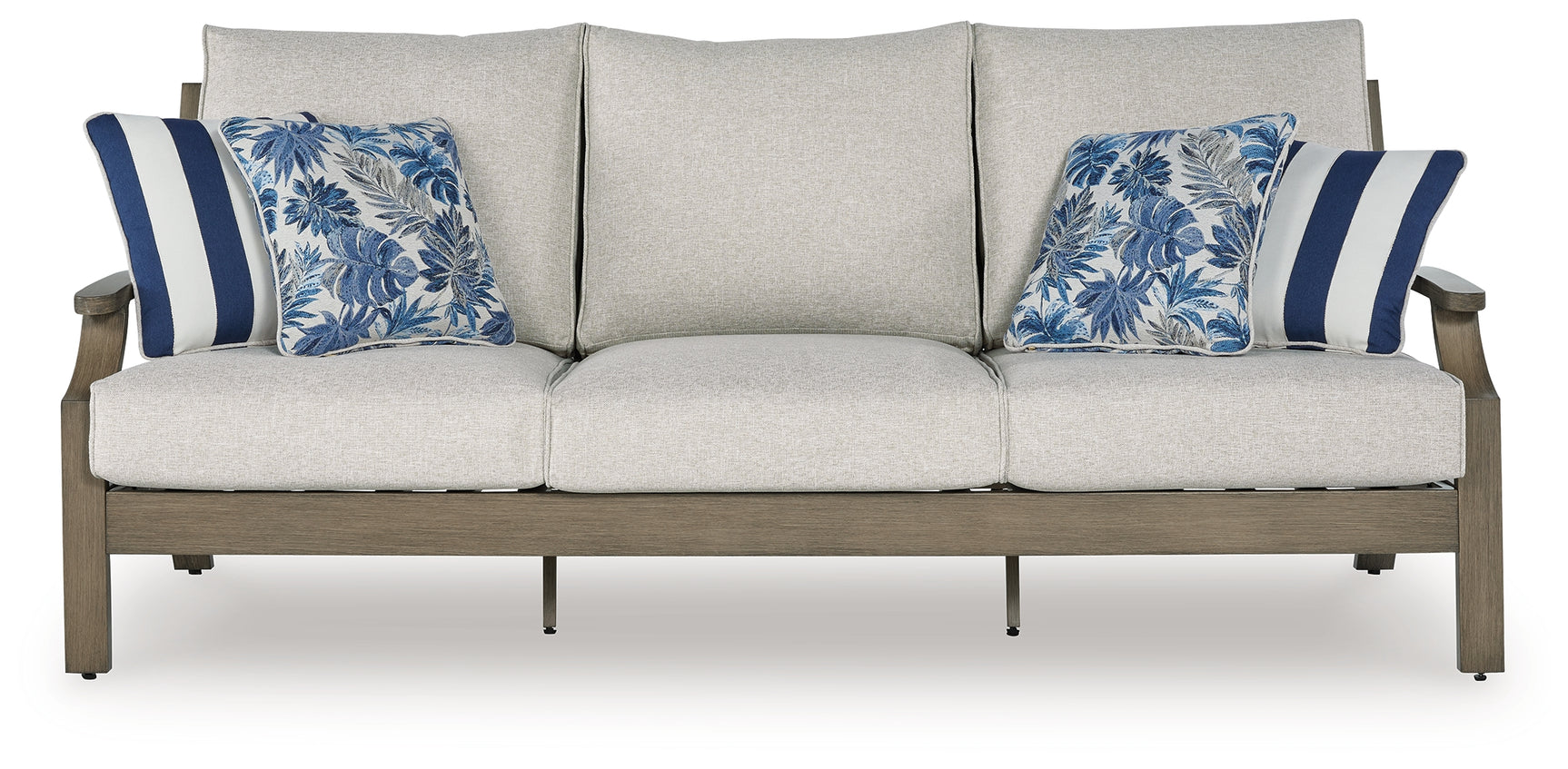 Rainier Ranch outdoor sofa head-on view showing three seats
