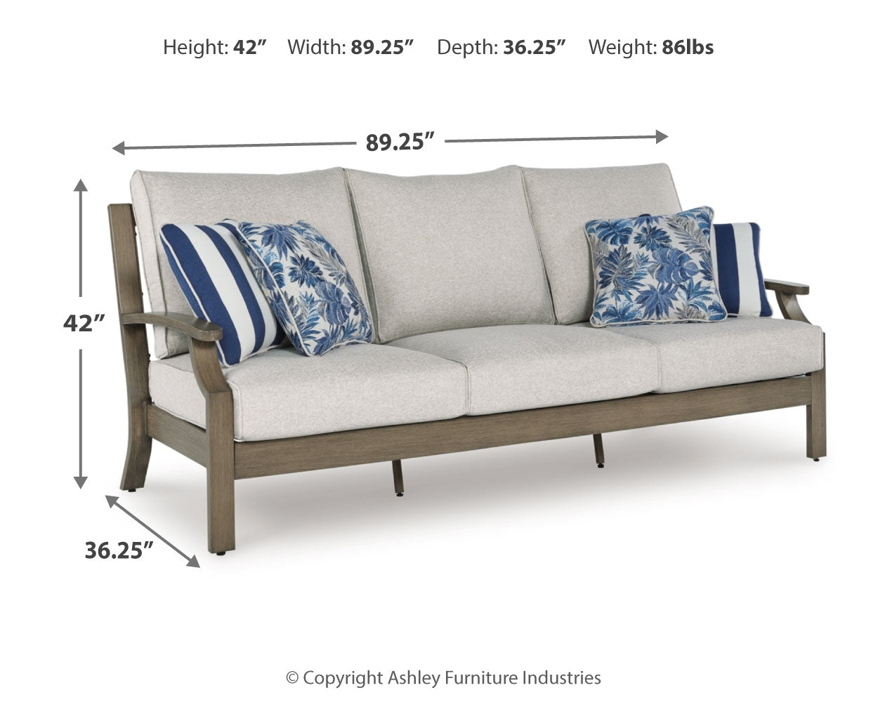 Rainier Ranch outdoor furniture dimensions diagram