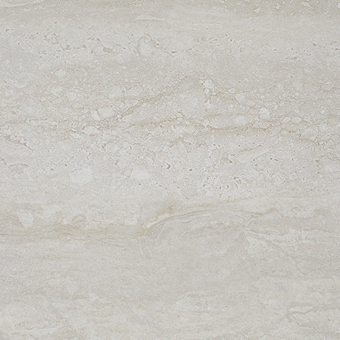 Close-up of Kimpton Isle sintered stone tabletop with wood-look frame