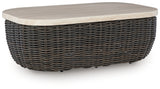 Kimora Outdoor Coffee Table head-on view