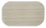Close-up of Kimora Coffee Table finish and wicker texture