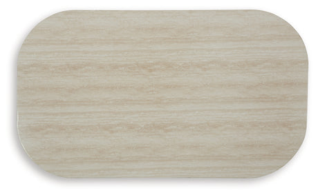 Close-up of Kimora Coffee Table finish and wicker texture