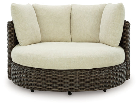 Back view of Kimora Outdoor Swivel Lounge Chair