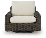 Kimora Outdoor Swivel Lounge Chair head-on view