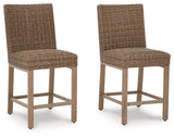 Walton Bridge Driftwood Outdoor Bar Stool side view