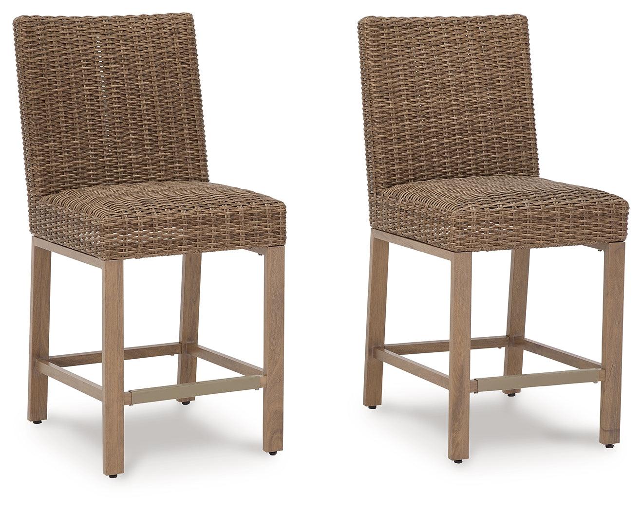 Walton Bridge Driftwood Outdoor Bar Stool side view
