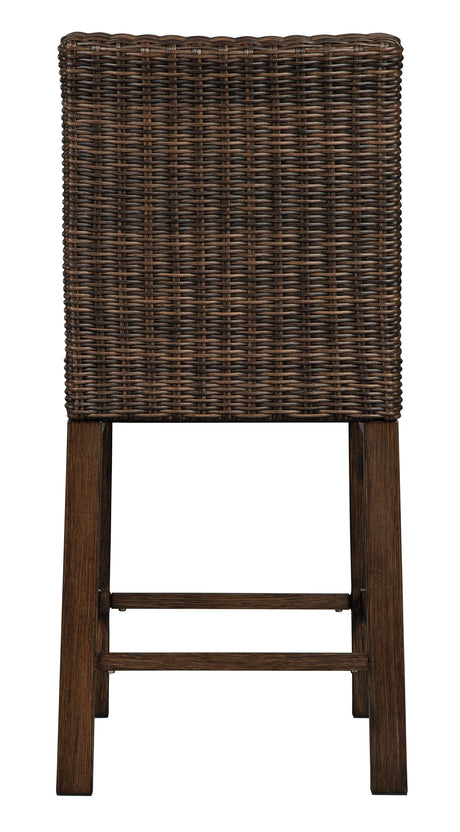 Paradise Trail Medium Brown Bar Stool back view