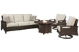 Pair of medium brown lounge chairs from the Paradise outdoor set