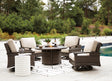 Paradise outdoor fire pit table close-up