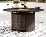 Paradise Trail Medium Brown Fire Pit Table - Ella Furniture