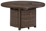 Paradise Trail Medium Brown Fire Pit Table - Ella Furniture