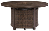 Paradise Trail Medium Brown Fire Pit Table - Ella Furniture
