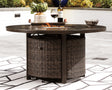Paradise Trail Medium Brown Fire Pit Table - Ella Furniture