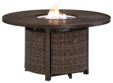 Paradise Trail Medium Brown Fire Pit Table - Ella Furniture