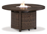 Fire pit table top finish detail