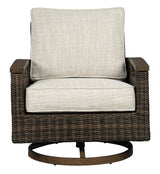 Front view of Paradise Trail swivel lounge chair
