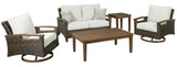 Back view of Paradise Trail medium brown outdoor loveseat
