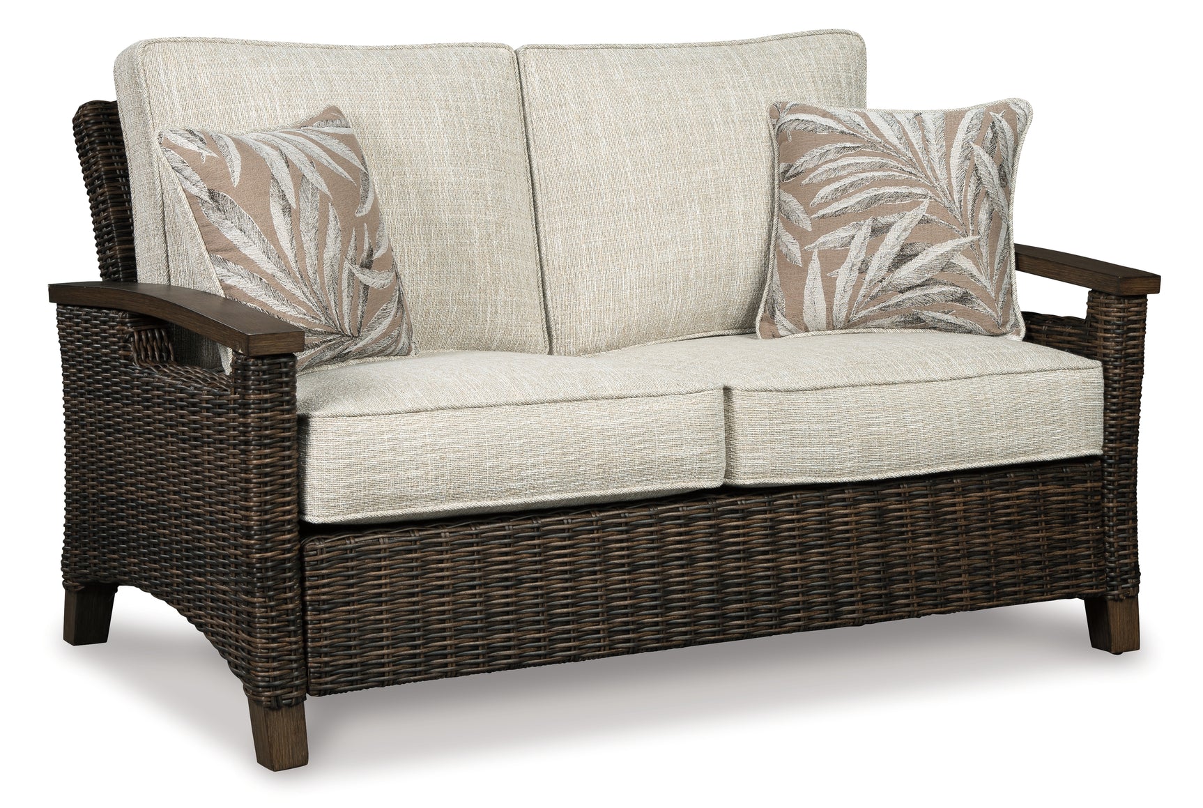 Paradise Medium Brown Trail Outdoor Sofa and Loveseat