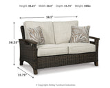 Paradise Medium Brown Trail Outdoor Sofa and Loveseat