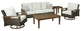 Paradise Trail Medium Brown Outdoor Sofa cushioned seating close-up