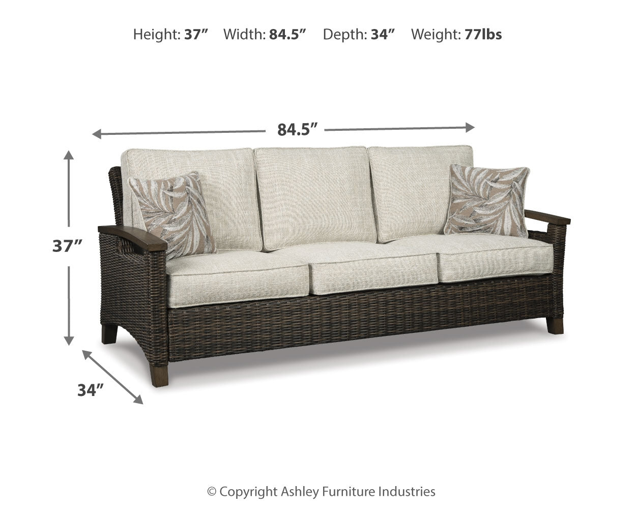 Paradise Medium Brown Trail Outdoor Sofa and Loveseat