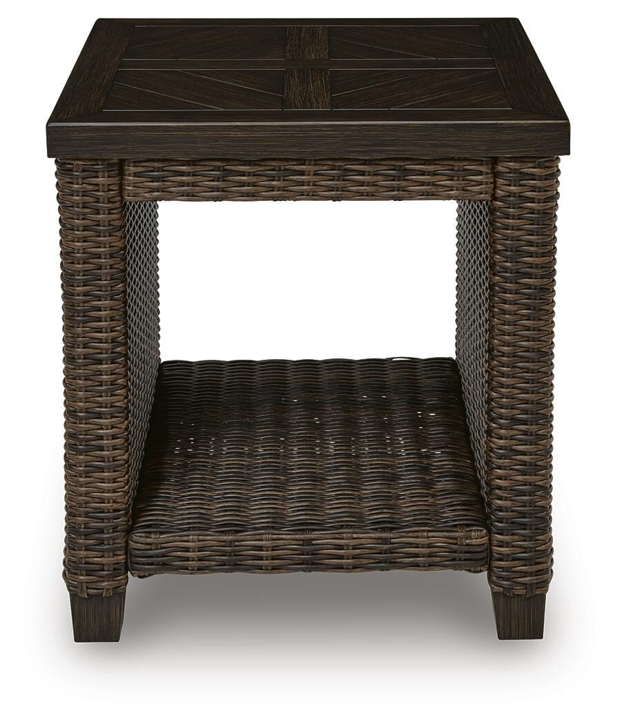 Monterey Point Dark Brown Outdoor End Table view 3