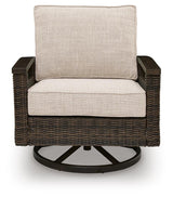 Outdoor sofa close-up of textured wicker