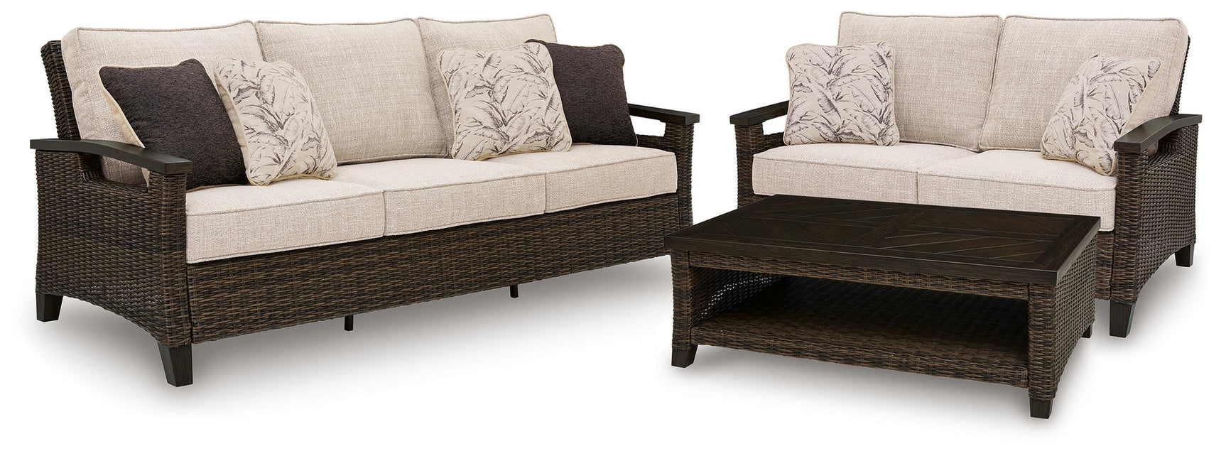 Monterey outdoor loveseat angled view