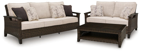 Monterey outdoor loveseat angled view