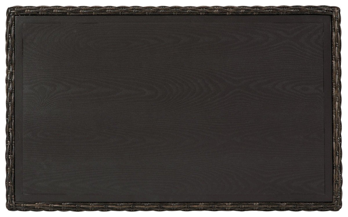 Grasson Lane Brown Coffee Table angled view with visible texture