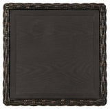 Grasson Lane Brown Outdoor End Table angled side view