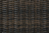 Detail of Grasson brown resin wicker and aluminum frame finish