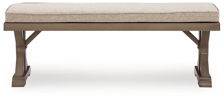 Laguna Beige Heights outdoor dining table - head-on view