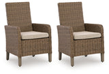 Laguna Heights beige outdoor arm chair side view