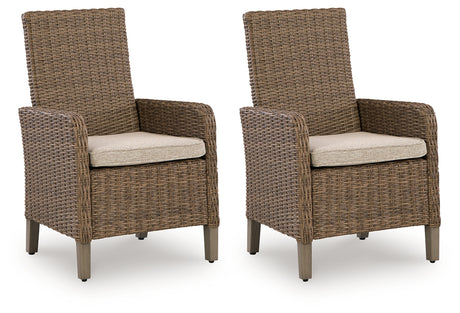 Laguna Heights beige outdoor arm chair side view