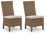 Laguna Heights outdoor chair side view showing woven wicker