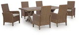 Laguna Beige Heights Outdoor Dining Table and 6 Chairs