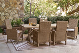 Laguna Beige Heights Outdoor Dining Table and 6 Chairs