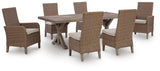 Laguna Beige Heights Outdoor Dining Table and 6 Chairs