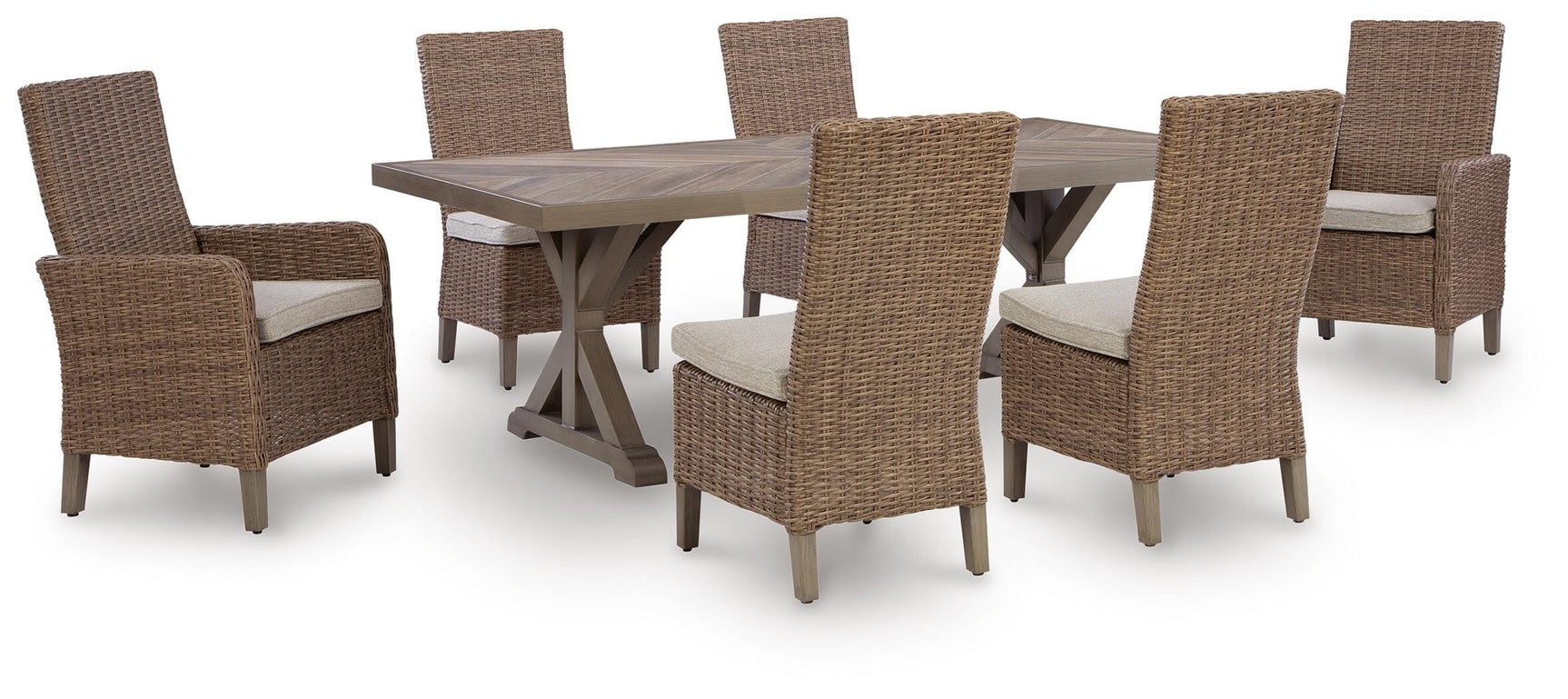 Laguna Beige Heights Outdoor Dining Table and 6 Chairs