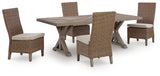Laguna Beige Heights resin wicker chair close up