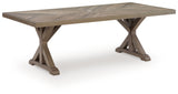 Laguna Heights Outdoor Dining Table angled side view