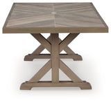 Laguna Beige Heights bench from back angle